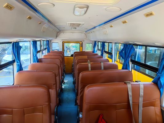 34 좌석 중고용 학교버스 V6 엔진이 있는 디젤 연료