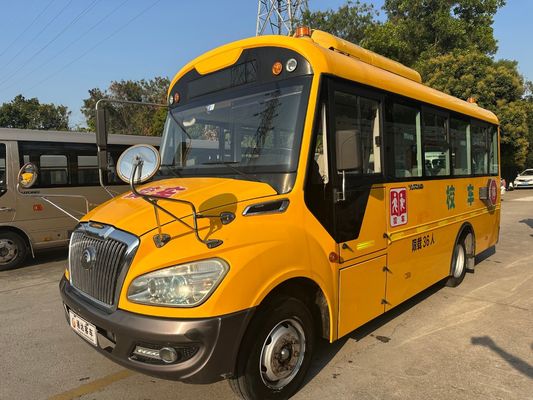 36석 옐로우 디젤 엔진 LHD ZK6669DX7 중국산 중고 스쿨 버스