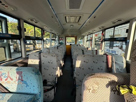 36석 옐로우 디젤 엔진 LHD ZK6669DX7 중국산 중고 스쿨 버스